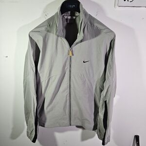Y2K Men's Nike Grey Full Zip Track Jacket!